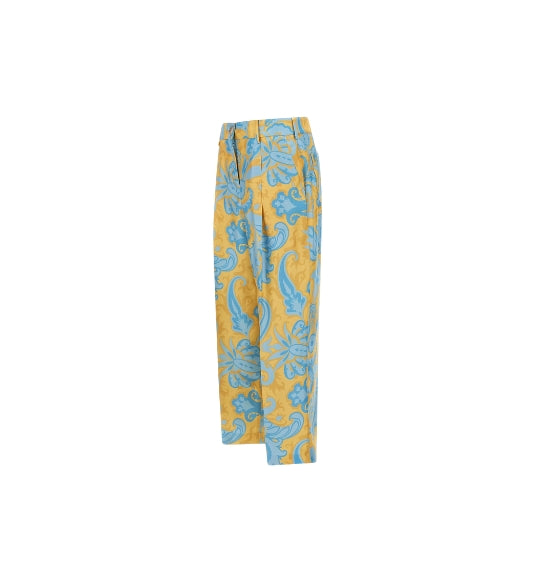 Multicoloured Etro Paisley Printed Pleated Trousers