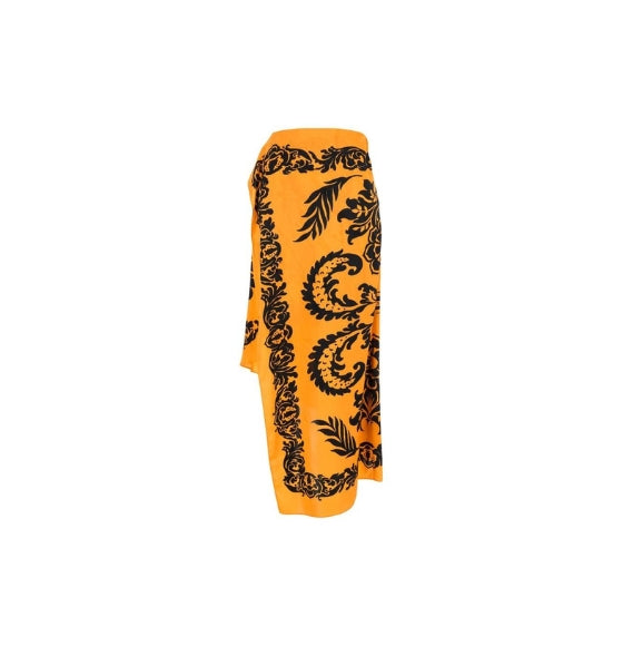 MultiColour Floral Print Asymetric Long Skirt