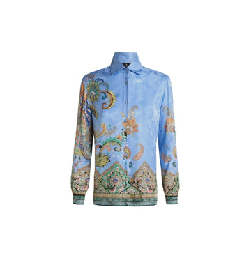 Multicoloured Floral Paisley Print Long Sleeved Shirt