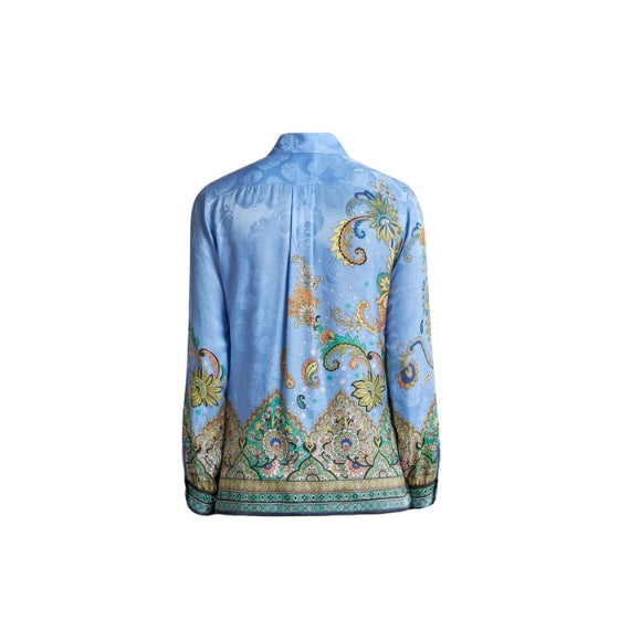 Multicoloured Floral Paisley Print Long Sleeved Shirt