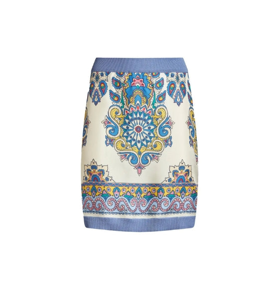 Multicoloured Floral Printed Mini Skirt