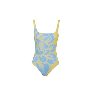 Multicoloured Floral Printed One-Piece Swimsuit